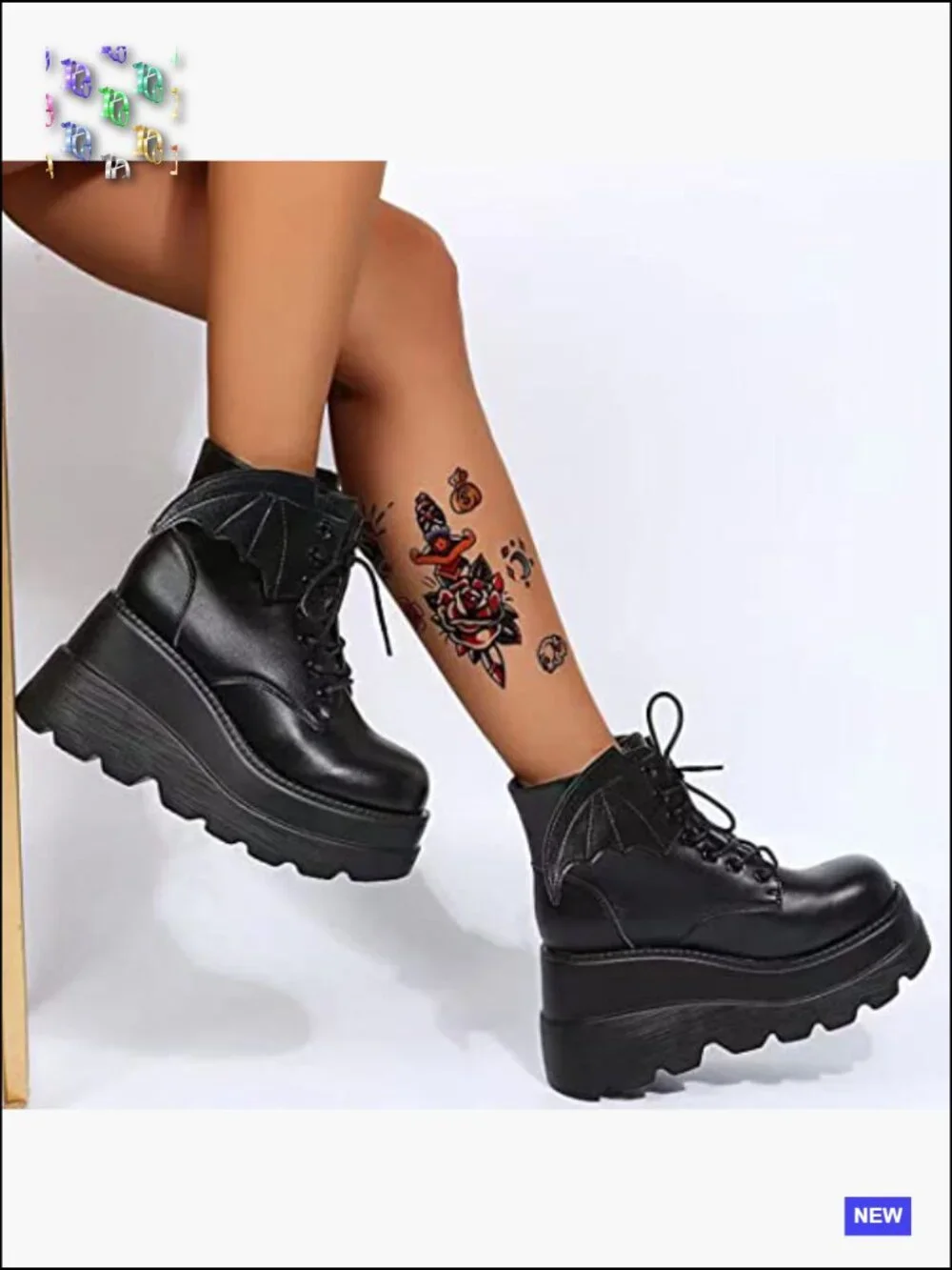 Mary Jane Dress Pumps Lolita Platform Chunky Heel Gothic Double Ankle Strap